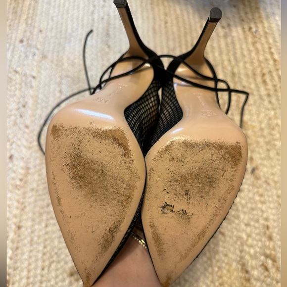 Gianvito Rossi black lace up mesh shoes. Size 39.5 or 8.5 - Picture 4 of 5